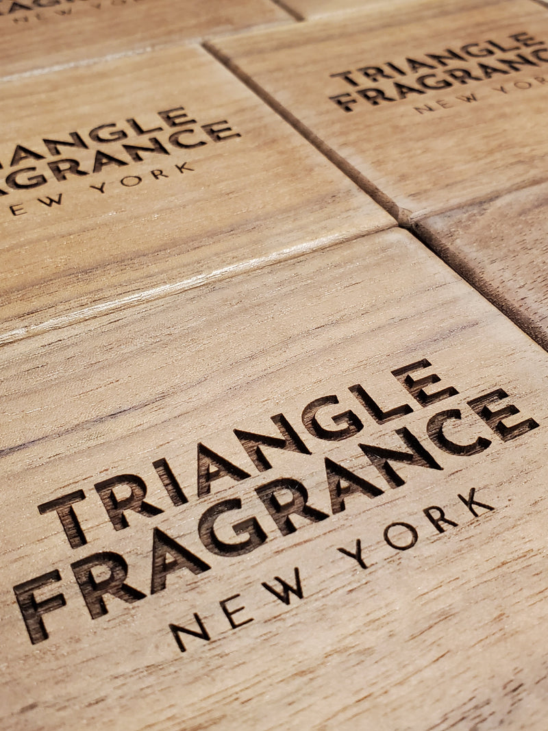 Triangle Fragrance Walnut Coaster