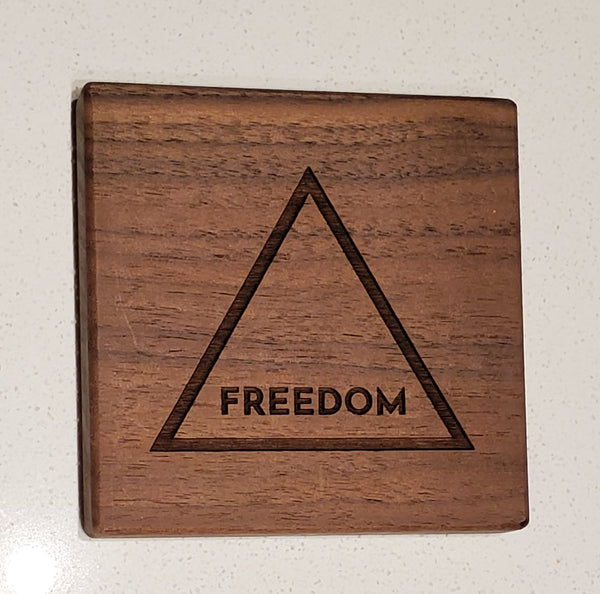 Freedom Triangle® Walnut Coaster